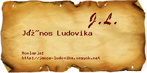 János Ludovika névjegykártya